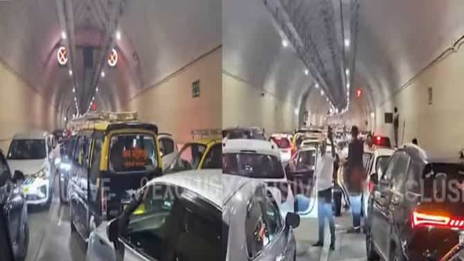 Coastal Raod Accident : कोस्टलरोडमध्ये भीषण अपघात, बोगद्यात कारच पेटली, शेकडो गाड्या अडकल्या; मोठी खळबळ