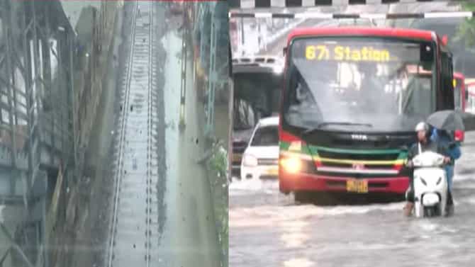 Rain Updates : जाएं तो जाएं कैसे?... रेल्वेचा खोळंबा अन् वाहतुकीची कोंडी, मुंबई-ठाण्याला पावसाने झोडपून काढताच चाकरमान्यांची तंतरली