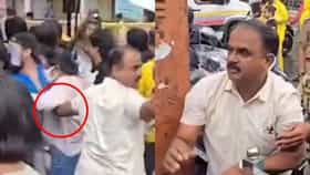 दादरमध्ये आंदोलनात महिलेसोबत पोलिसाचं असं वर्तन; व्हिडीओ व्हायरल.