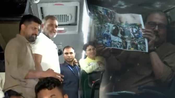 Rahul Gandhi Protest : राहुल गांधींच्या घराबाहेर हायव्होल्टेज ड्रामा, पोलिसांनी रोखली खासदारांची बस; वातावरण पुन्हा तापलं