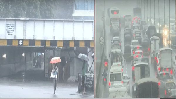 Latest Rain Update | प्रवाशांनो काळजी घ्या! मुंबई लोकल मंदावली; थेट रेल्वे रुळावरच… पहा व्हिडीओ