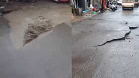 अचानक फुटला रस्ता अन् उडाला पाण्याचा फवारा; पुण्यातील धक्कादायक प्रकार.