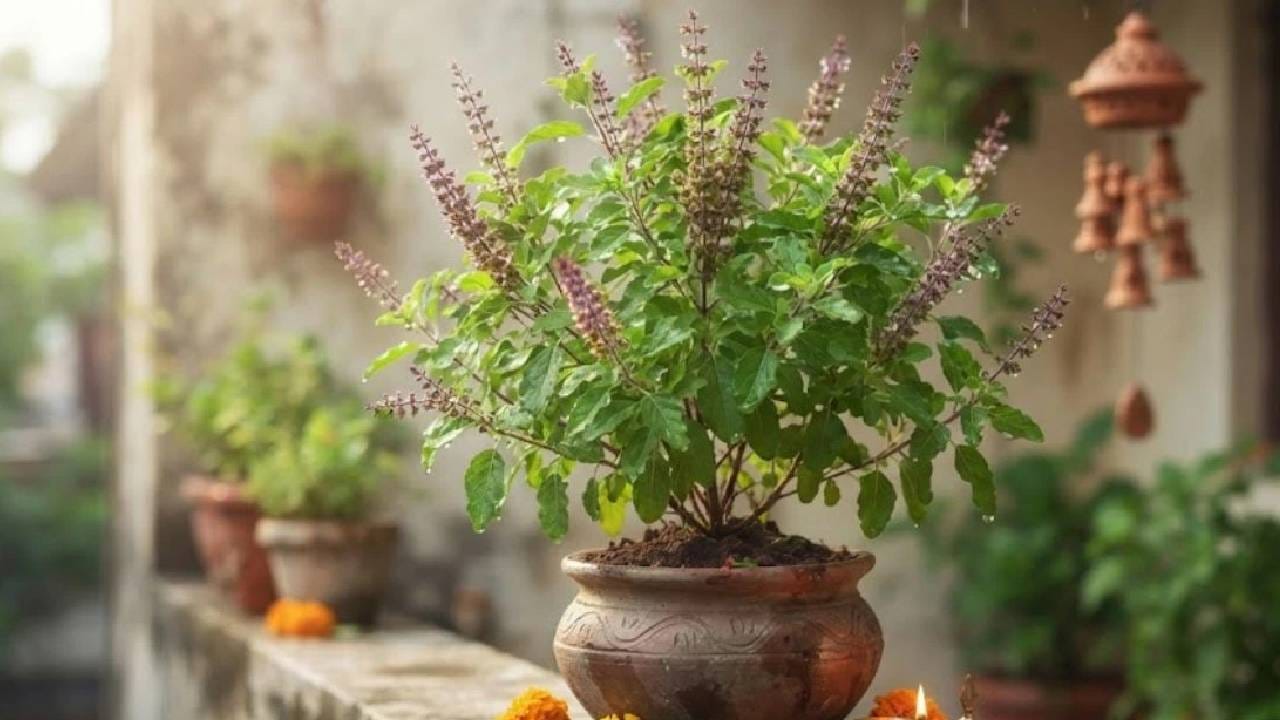 सावन २०२६ मध्ये तुळशी रोपणाचे महत्त्व धार्मिक श्रद्धा, नियम, समृद्धीचे फायदे सावन २०२६ मध्ये तुळशी रोपणाचे महत्त्व धार्मिक श्रद्धा, नियम, समृद्धीचे फायदे