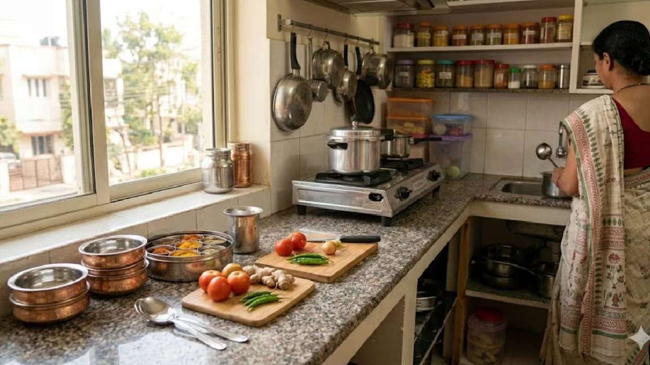 वास्तुनुसार पीठ हे घरातील मान-सन्मान आणि आर्थिक स्थैर्याचे प्रतीक मानले जाते. पीठाचा डबा पूर्ण रिकामा होण्यापूर्वीच तो भरून ठेवावा. हळदीचा संबंध गुरु ग्रहाशी जोडला जात असल्याने ती संपल्यास शुभ कार्यांत अडथळे येतात अशी मान्यता आहे.