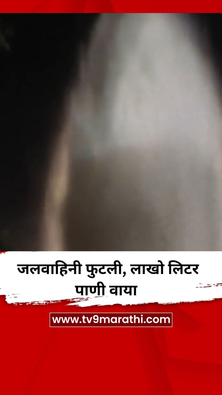 जलवाहिनी फुटली, लाखो लिटर पाणी वाया-1703318