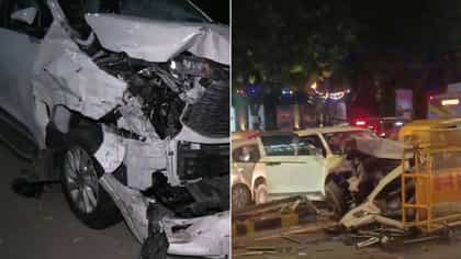 स्विफ्ट कार डिवायडर ओलांडून इनोव्हा कारवर आदळली, दोन आमदार जखमी.