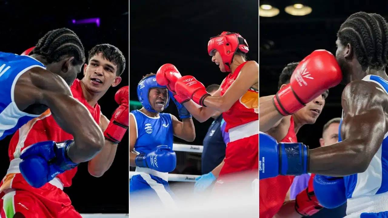 CWG 2026: कॉमनवेल्थमध्ये भारताचे दे दणादण गोल्ड! एकाच दिवसात जिंकले इतके मेडल, पदकतालिकेत मोठी झेप CWG 2026: कॉमनवेल्थमध्ये भारताचे दे दणादण गोल्ड! एकाच दिवसात जिंकले इतके मेडल, पदकतालिकेत मोठी झेप