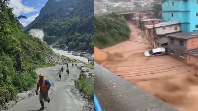 Nepal Floods : पळून, पळून किती पळणार? काळच मागे लागला, नेपाळमधल्या पुराचा सर्वात भीषण VIDEO आला समोर