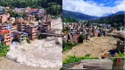 नेपाळमध्ये पूराचा हाहाकार, गावची गावं वाहून गेली, Video मुळे धडकी.