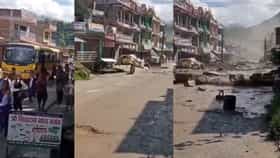 Nepal च्या प्रलयाचा थरारक व्हिडीओ, लोक जीवाच्या आकांताने पुढे पळत होते,पाठून पुराचा लोंढा गिळण्यास पुढे सरसावत होता...