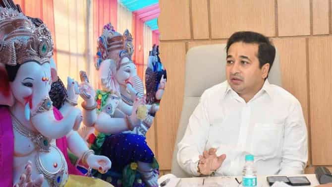 Nitesh Rane : अंडी फेकली, लक्षात ठेवा ईद पण येतेय, नितेश राणेंचा इशारा, माझगावमध्ये गणेश आगमन मिरवणुकीवर अंडी फेक