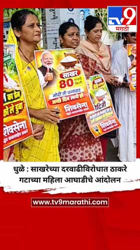 धुळे : साखरेच्या दरवाढीविरोधात ठाकरे गटाच्या महिला आघाडीचे आंदोलन