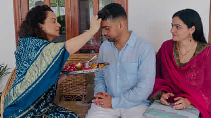 कंगना रनौतने साजरा केला रक्षाबंधन, खास कॅप्शन देत शेअर केले फोटो.