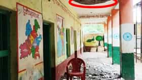 मोठा अनर्थ टळला, शाळेचा स्लॅब कोसळला, 13 विद्यार्थी थोडक्यात बचावले.
