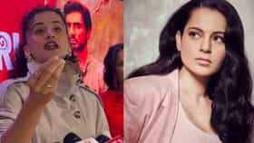 Tapsee pannu : तुम्हाला फार मजा येत्ये का ? कंगनाचं नाव काढताच भडकली तापसी पन्नू, फटकारत म्हणाली..