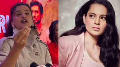Tapsee pannu : तुम्हाला फार मजा येत्ये का ? कंगनाचं नाव काढताच भडकली तापसी पन्नू, फटकारत म्हणाली..