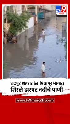 चंद्रपूर शहरातील भिवापूर भागात शिरले झरपट नदीचे पाणी-1724526