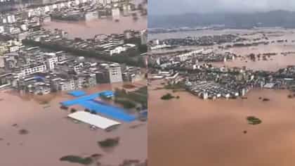 चीनचं अख्खं शहर बुडालं, विध्वंसाचा धडकी भरवणारा व्हिडिओ पहाच.