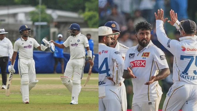 IND vs SL: दुसऱ्या दिवसाची शेवट वादग्रस्त, सामन्यात राडा, श्रीलंकन फलंदाजाने थेट ग्लोव्हज काढले अन्...