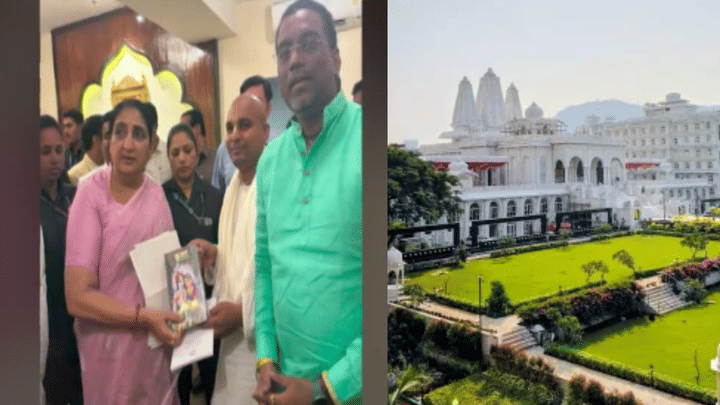 अजित पवारांच्या अपघाताबाबतचा अजब दावा केल्यानंतर... इस्कॉनच्या पदाधिकाऱ्यांनी घेतली सुनेत्रा पवारांची भेट अजित पवारांच्या अपघाताबाबतचा अजब दावा केल्यानंतर... इस्कॉनच्या पदाधिकाऱ्यांनी घेतली सुनेत्रा पवारांची भेट