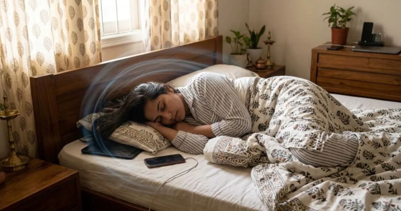 घरात झोपताना मोबाइल किंवा इलेक्ट्रॉनिक वस्तू डोक्याजवळ ठेवणे टाळावे. रात्री वारंवार मोबाईलमध्ये डोकावल्याने तुमच्या झोपेवर परिणाम होऊ शकतो.