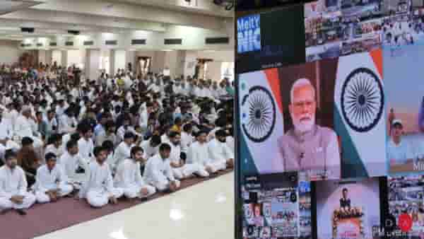व्यसनमुक्त असणाराच खरा सत्संगी; पंतप्रधान नरेंद्र मोदी यांचा मंत्र