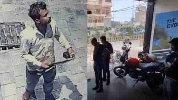 आधी कॉफी, मग आंघोळ, नंतर लुंगी डान्स; 4 लाखांची बाईक घेऊन पोबारा ; शोरूममध्ये चोराचा कारनामा