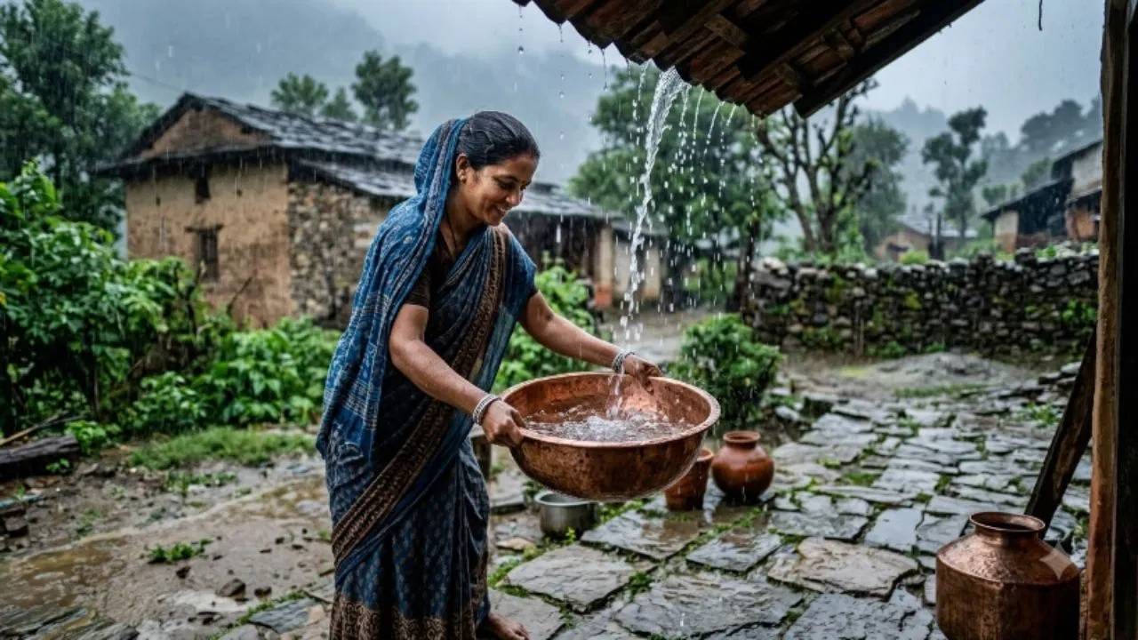 आर्थिक अडचणी दूर करण्यासाठी ‘हा’ उपाय - तुमच्या आयुष्यात सतत आर्थिक अडचणी येत असतील किंवा पैशांची समस्या जाणवत असेल, तर पावसाच्या पाण्याशी संबंधित हा उपाय केला जातो. यासाठी स्वच्छ पावसाचे पाणी मातीच्या मडक्यात किंवा तांब्याच्या भांड्यात साठवावे. त्यात एक चिमूट हळद मिसळावी. हे भांडं घराच्या उत्तर दिशेला ठेवावं. धार्मिक मान्यतेनुसार, सलग ११ दिवस सकाळी आणि संध्याकाळी या भांड्याजवळ दिवा लावल्यास आर्थिक स्थितीत सुधारणा होण्याचे योग निर्माण होतात, असे मानले जाते.