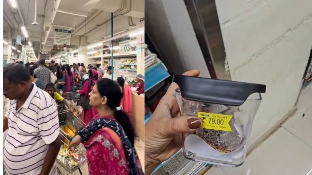 यासोबतच डिमार्टमध्ये 79 रूपयांमध्ये आकर्षक असा डब्बा दिला जात आहे. आपण या डब्ब्यात महत्वाच्या खाण्याच्या गोष्टी ठेऊ शकता. हा डब्बा खरेदीसाठी मोठी गर्दी लोकांनी डिमार्टमध्ये केली. बाहेर 200 ते 300 रूपयांना हा डब्बा मिळत असल्याचे सांगितले जातंय