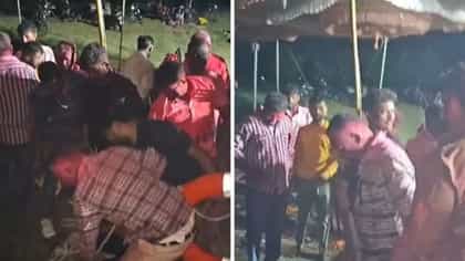 जळगावच्या अमळनेरमध्ये गणेश विसर्जनाच्या वेळी पिता-पुत्र खदानीत बुडाले.