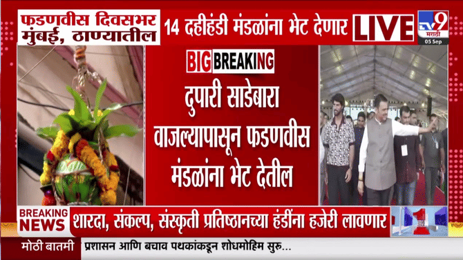 देवेंद्र फडणवीस मुंबई, ठाण्यात 14 दहीहंडी मंडळांना देणार भेट; राज्यभरात गोविंदांचा उत्साह