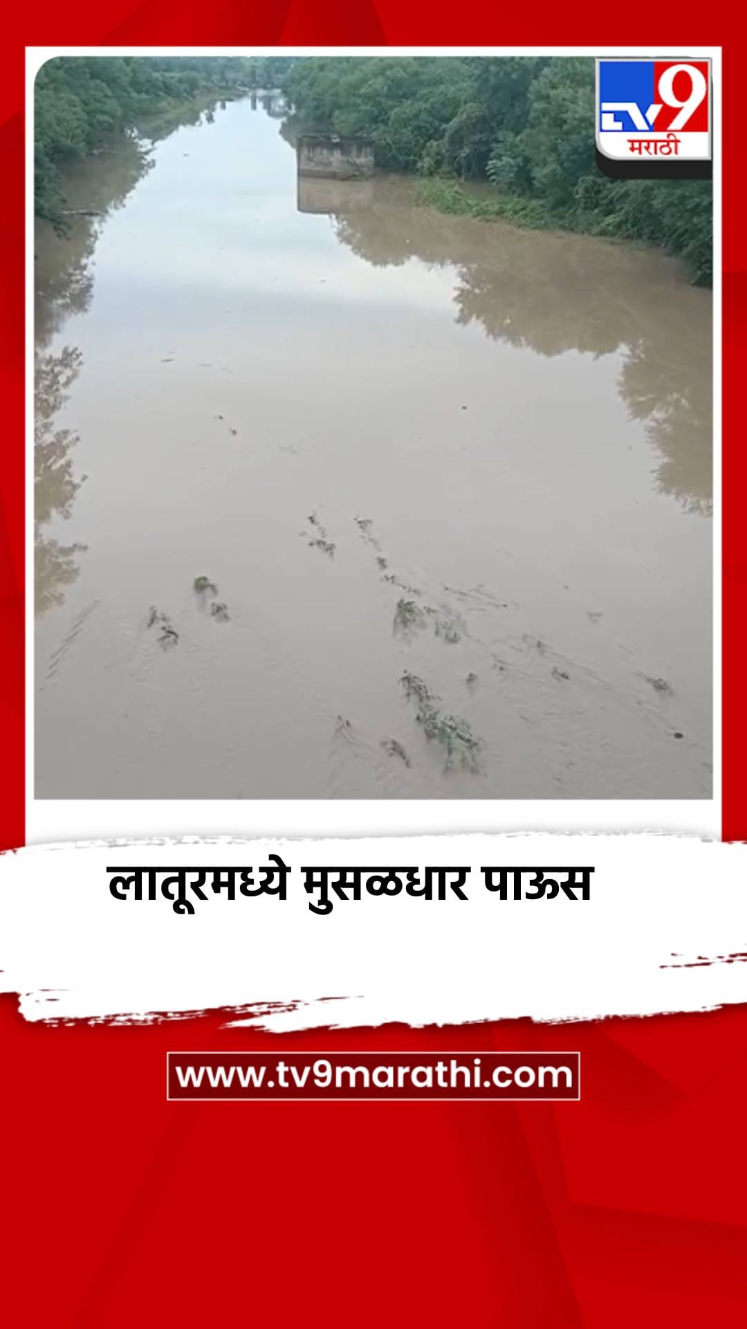 लातूरमध्ये मुसळधार पाऊस, तावरजा नदी प्रवाहित-1759181