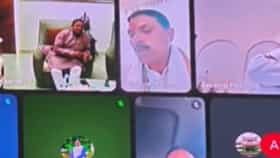 आधी काजू, बदामावर ताव; अन् आता दुष्काळ निवारणाच्या बैठकीत आमदाराचा जेवणावर ताव? काँग्रेस नेत्याने पोस्ट केला Video