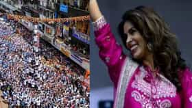 Mallika Sherawat Dahi Handi : मल्लिका शेरावतला पाहण्यासाठी तुफान गर्दी, दहीहंडीच्या कार्यक्रमात अवतरलं ग्लॅमर, पाहा फोटो