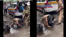 Video : मुलींची छेड काढून, खाकी वर्दीशी हुज्जत, मग काय पोलिसांनी गटराजवळ लोळवलं, अधीच विसरणार नाही अशी दिली शिक्षा!