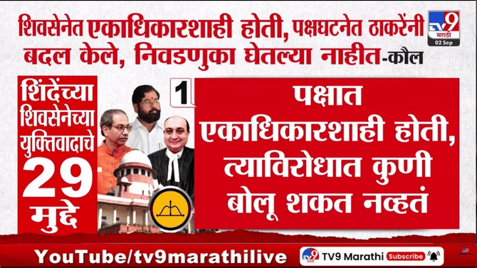 Shivsena Hearing : सुप्रीम कोर्टात शिंदेंच्या शिवसेनेच्या युक्तिवादाचे 29 मुद्दे, 28 वा मुद्दा सर्वात खास