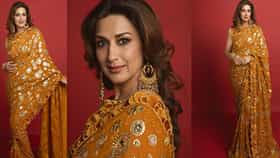 Sonali Bendre: कोणत्याही सणासाठी सोनालीचा लूक परफेक्ट, पिवळ्या साडीत दिसतेय क्लासी