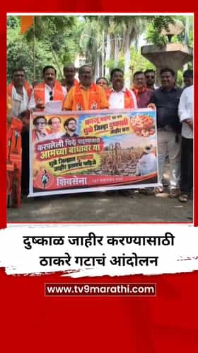 धुळे जिल्ह्यात दुष्काळ जाहीर करण्यासाठी ठाकरे गटाचं आंदोलन