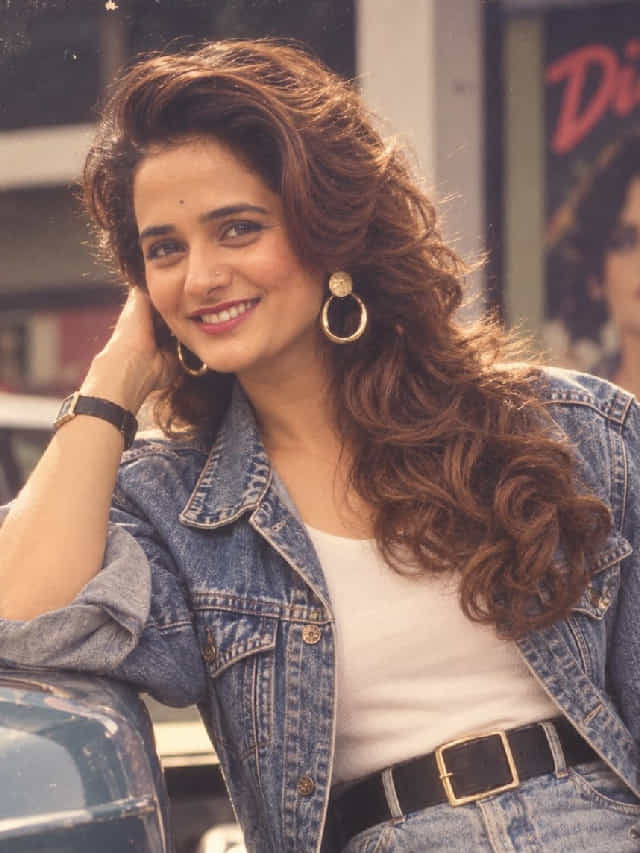 80चा ट्रेंड फॉलो करत मराठी अभिनेत्रीने शेअर केला लूक, फोटो पाहून चाहते थक्क