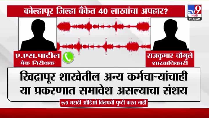 जिल्हा मध्यवर्ती बँकेत लाखोंची उलाढाल, बड्या अधिकाऱ्याची ऑडिओ क्लिप व्हायरल होताच... जिल्हा मध्यवर्ती बँकेत लाखोंची उलाढाल, बड्या अधिकाऱ्याची ऑडिओ क्लिप व्हायरल होताच...