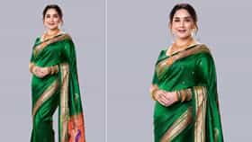 Madhuri Dixit: पैठणीत माधुरी दीक्षितचा मराठमोळा अंदाज, ‘कोण होणार करोडपती’मधल्या लूकची एकच चर्चा