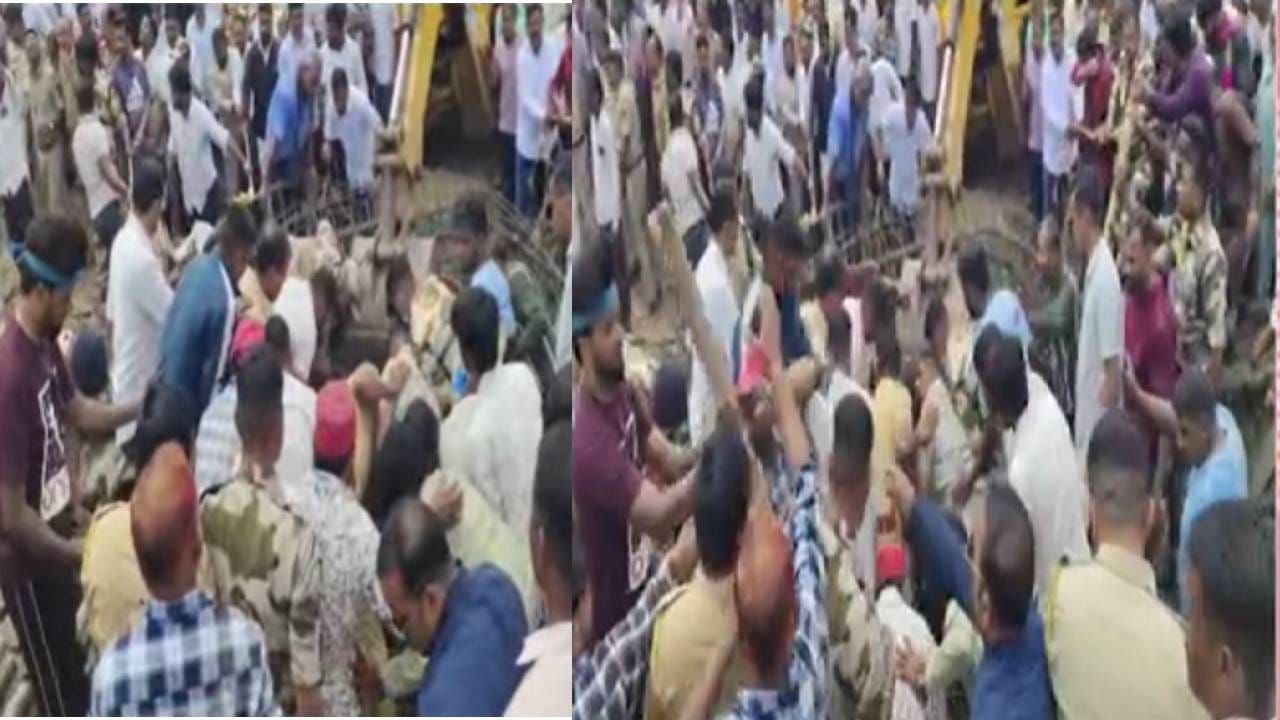 मिरजमध्ये मोठी दुर्घटना, सिव्हिल हॉस्पिटलबाहेर स्लॅब कोसळला, 7 जण जखमी