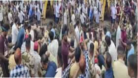 मिरजमध्ये मोठी दुर्घटना, सिव्हिल हॉस्पिटलबाहेर स्लॅब कोसळला, 6 जण अडकले