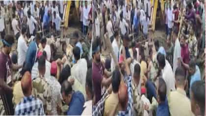 मिरजमध्ये मोठी दुर्घटना, सिव्हिल हॉस्पिटलबाहेर स्लॅब कोसळला, 6 अडकले.
