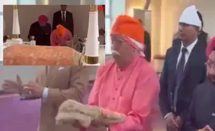 मोहन भागवत यांनी लंडनच्या ऐतिहासिक गुरुद्वारात टेकला माथा.