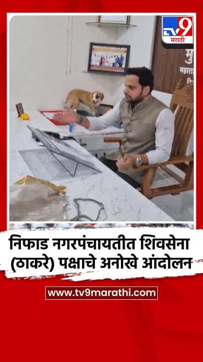 निफाड नगरपंचायतीत शिवसेना (ठाकरे) पक्षाचे अनोखे आंदोलन-1757843