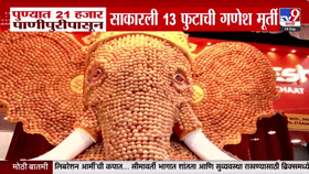 पुणेकारांनी कमालच केली! 21 हजार पाणीपुरीपासून साकारली 13 फुटांची सुबक गणेश मूर्ती