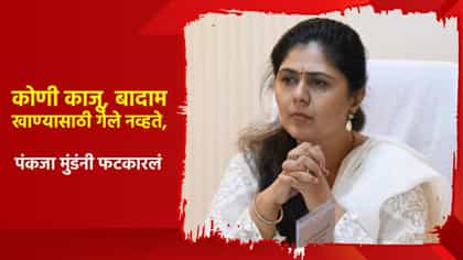 कोणी काजू, बादाम खाण्यासाठी गेले नव्हते, पंकजा मुंडेंनी फटकारले.