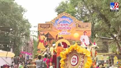 धान्य, फळं अन्… देखाव्यातून शेतकऱ्यांची व्यथा! केसरीवाडा गणपतीने.....