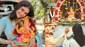 गणपती बाप्पाच्या भक्तीत रमली रिंकू राजगुरू; मनमोहक रूप पाहून चाहतेही म्हणाले, किती सुंदर!